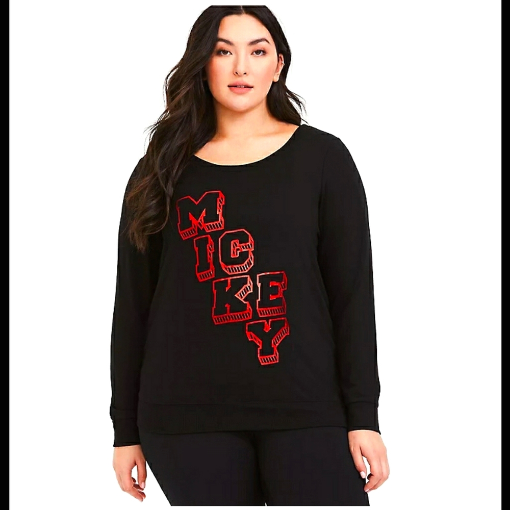 Torrid Disney Mickey Black & Red Active Sweater 5X